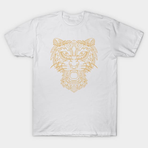 TIGER HEAD T-Shirt by polkamdesign